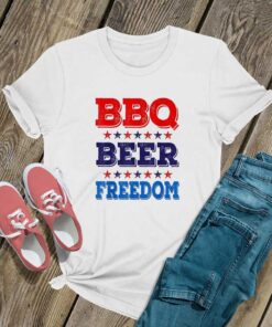 BBQ Beer Freedom Stars T Shirt