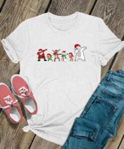 Santa Dabbing Friends Christmas T Shirt
